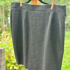 J Jill Gray Knit Pull On Knit Skirt